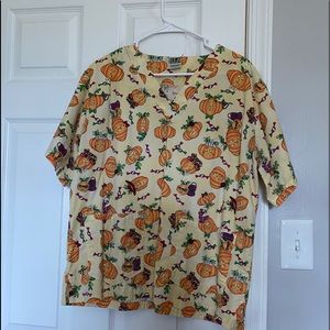 Halloween Scrub Top